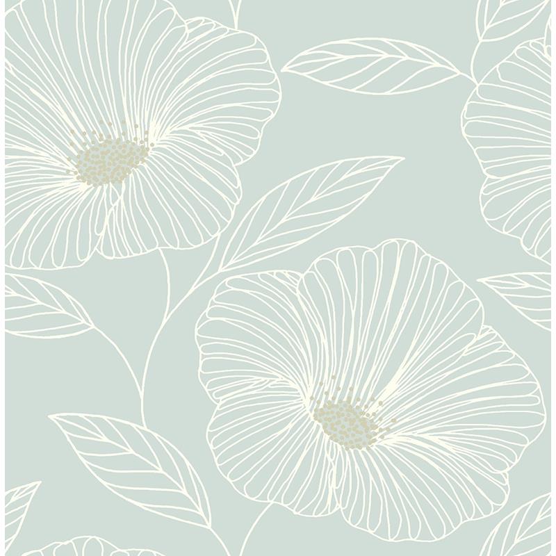 Sample 2764-24321 Mythic Seafoam Floral Mistral by A-Street Prints