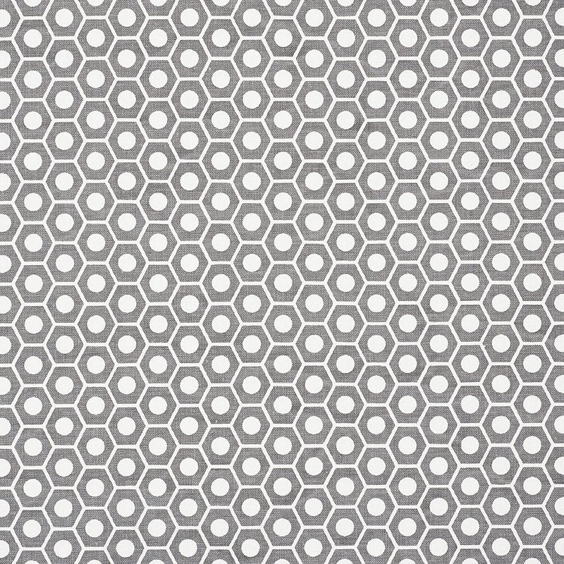 Purchase sample of 177077 Queen B, Grey by Schumacher Fabric