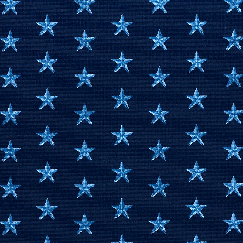 Purchase sample of 77421 Star Epingle, Blue by Schumacher Fabric
