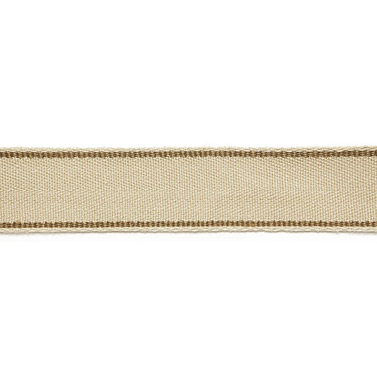 65570 | Rene Linen Tape, Greige - Schumacher Fabric