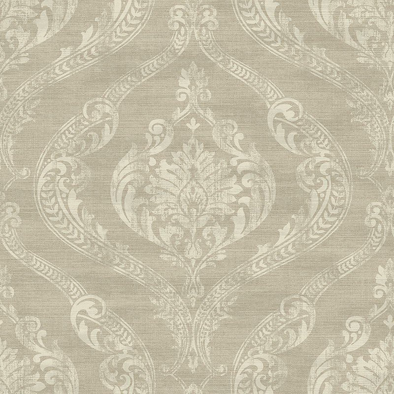 Find 1621805 Bruxelles Neutrals Damask by Seabrook Wallpaper