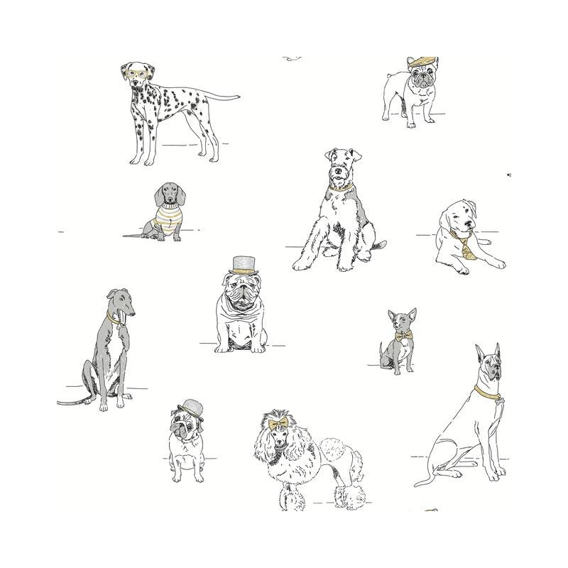 Sample PSW1339RL Dog's Life Peel and Stick, Wildlife by York Wallpaper