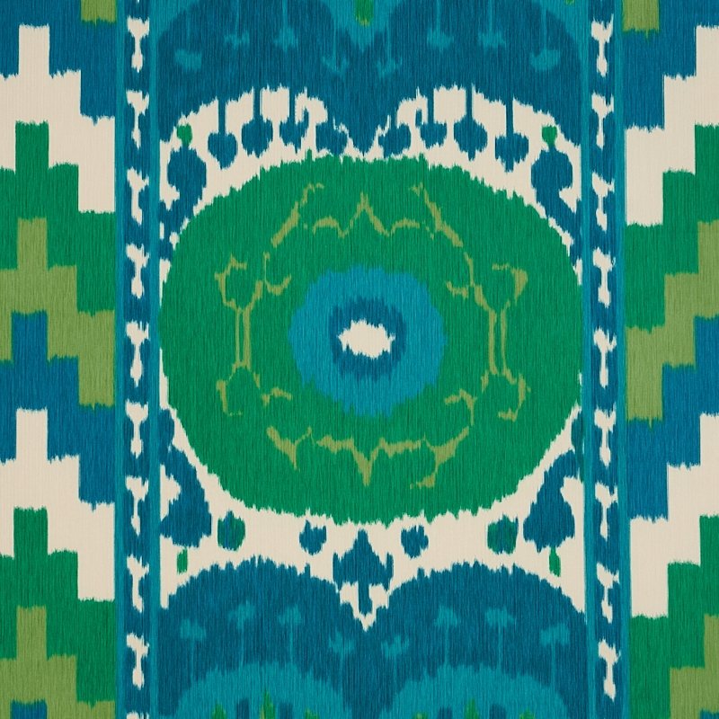 Search 176064 Samarkand Ikat Ii Emerald By Schumacher Fabric