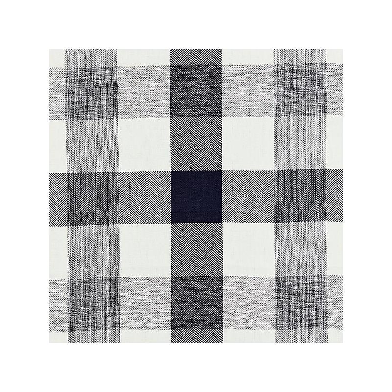 Sample 27135-008 Westport Linen Plaid, Navy - Scalamandre Fabric (SC 000827135)