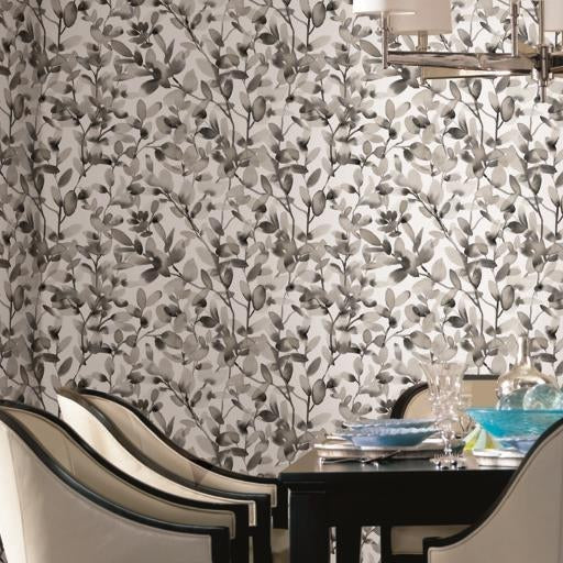 Acquire Psw1086Rl Watercolors Botanical Grey Peel And Stick Wallpaper