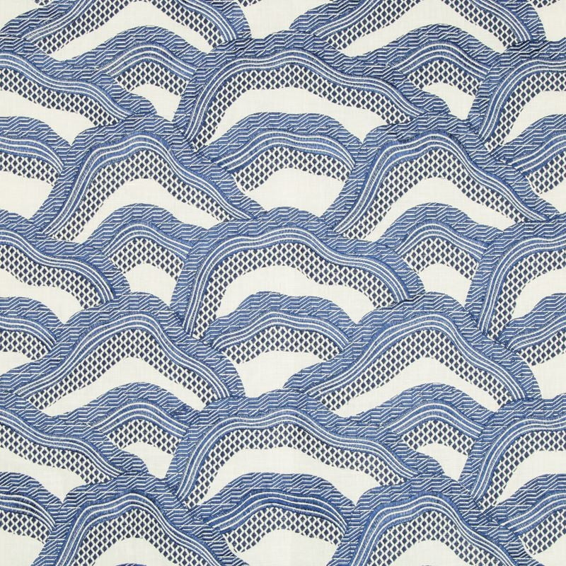 Looking 8017127-50 Les Rizieres Emb Royal/Navy Modern Chinoiserie by Brunschwig & Fils Fabric