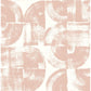 View 4014-26405 Seychelles Giulietta Blush Painterly Geometric Wallpaper Blush A-Street Prints Wallpaper