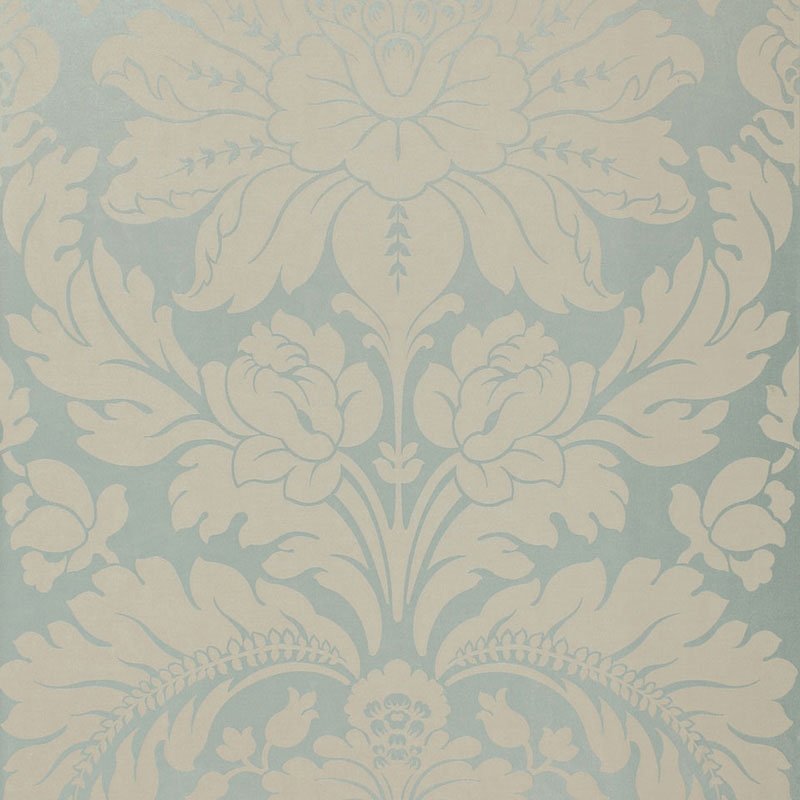 Purchase sample of 66561 Anvers Damask, Azure by Schumacher Fabric