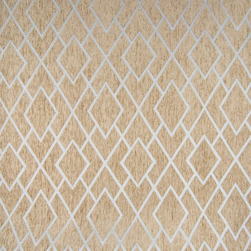 B7453 Sand | Diamond, Chenille Woven Jacquard - Greenhouse Fabric