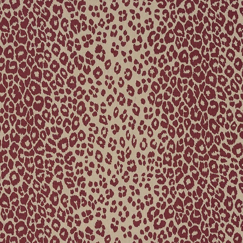 Search 175726 Iconic Leopard Raisin/Natural by Schumacher Fabric