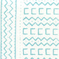 Sample AP980-03 Beau Rivage, Turquoise on White  by Quadrille Wallpaper