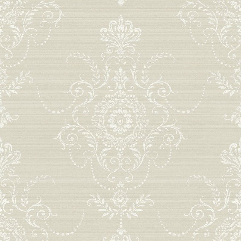 Select FG70307 Flora Delicate Damask by Wallquest Wallpaper