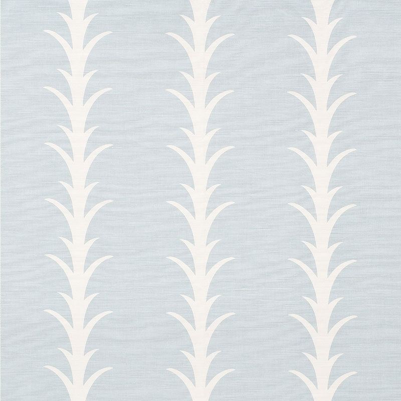 Purchase sample of 177633 Acanthus Stripe, Sky by Schumacher Fabric