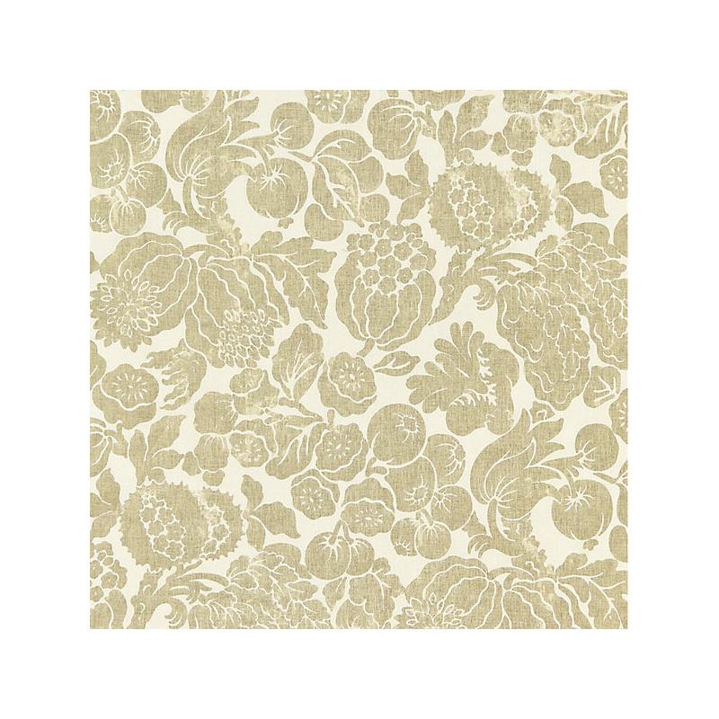 Find 16606-001 Elsa Linen Print Burnished Gold by Scalamandre Fabric