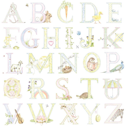 Looking DA62001 Day Dreamers Alphabet Pastel by Seabrook Wallpaper