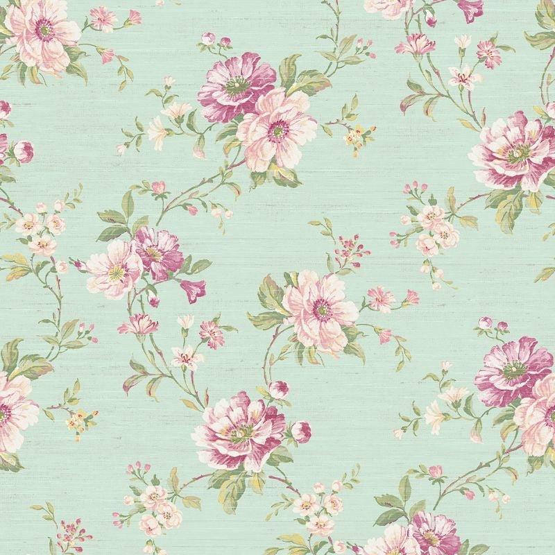 Acquire RV21309 Summer Park Floral Trail by Wallquest Wallpaper