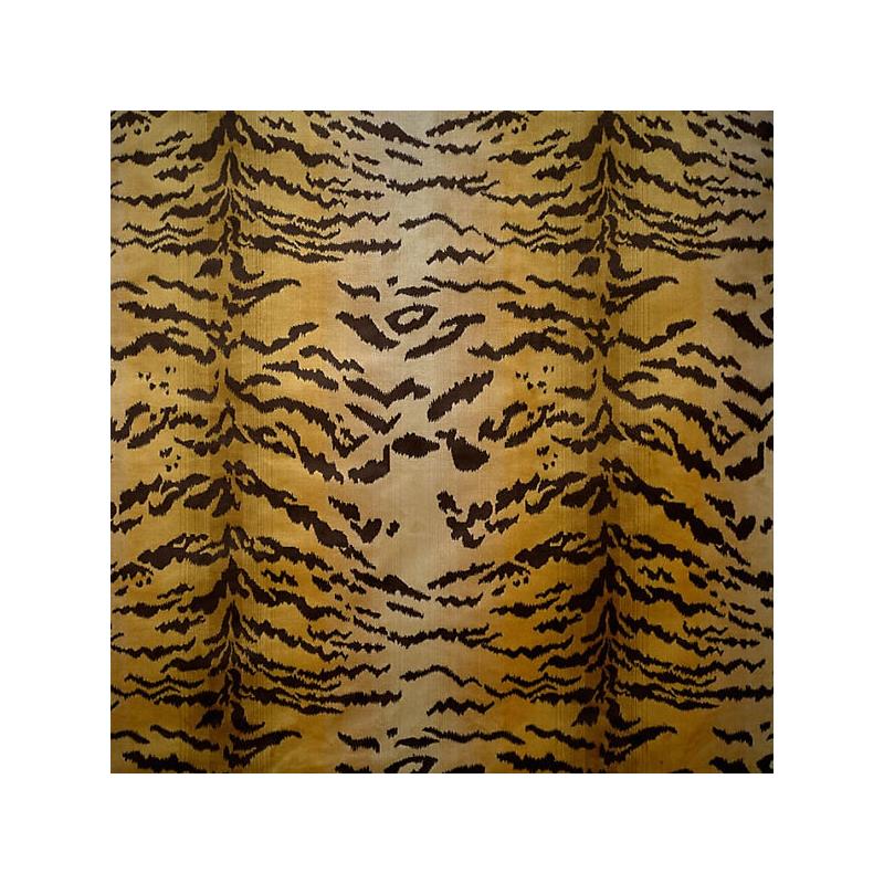 Buy 26167MM-001 Tigre Ivory Gold  Black by Scalamandre Fabric