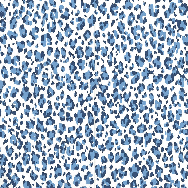 Sample 305083AWP Bonaparte, French Blue Navy Almost White by Quadrille Wallpaper
