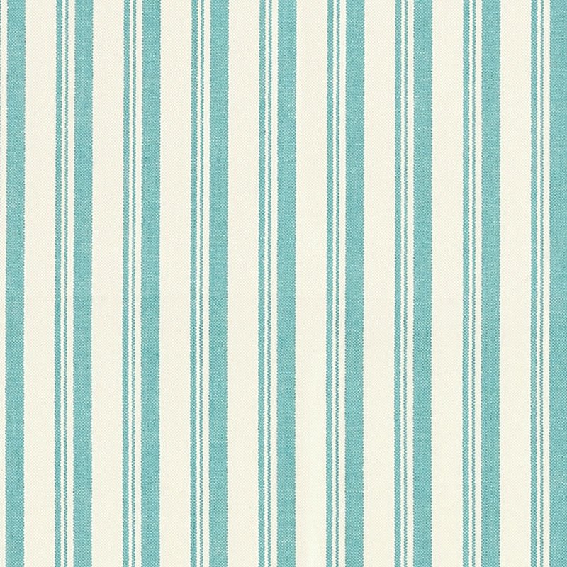 Purchase sample of 69444 Capri, Aqua/White by Schumacher Fabric