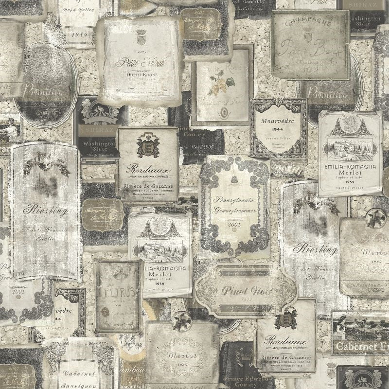 Sample MV81207 Vintage Home 2 Labels Wallquest
