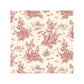 Sample AB27657 Flourish Abby Rose 4, Red Toile Wallpaper by Norwall