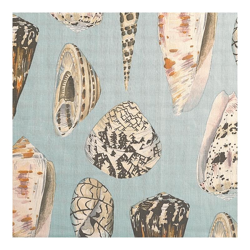 Sample 16397-001 Coquina, Multi On Sea Blue by Scalamandre Fabric (SC 000116397)