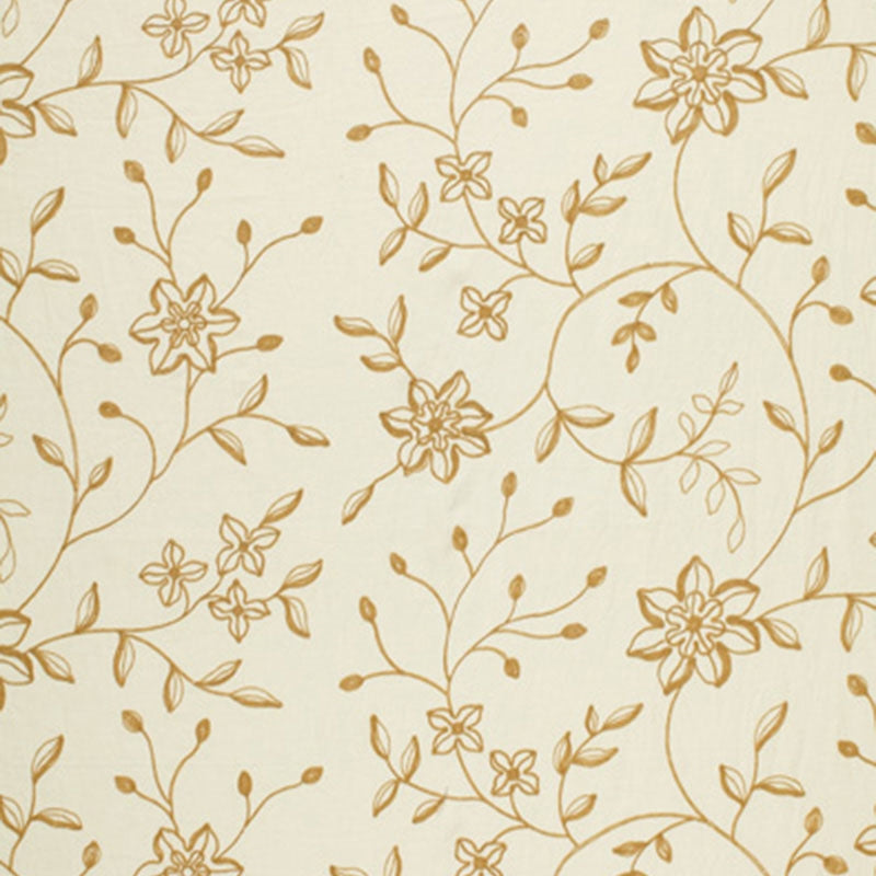 Purchase sample of 3491001 Georgia Linen Embroidery, Sand by Schumacher Fabric