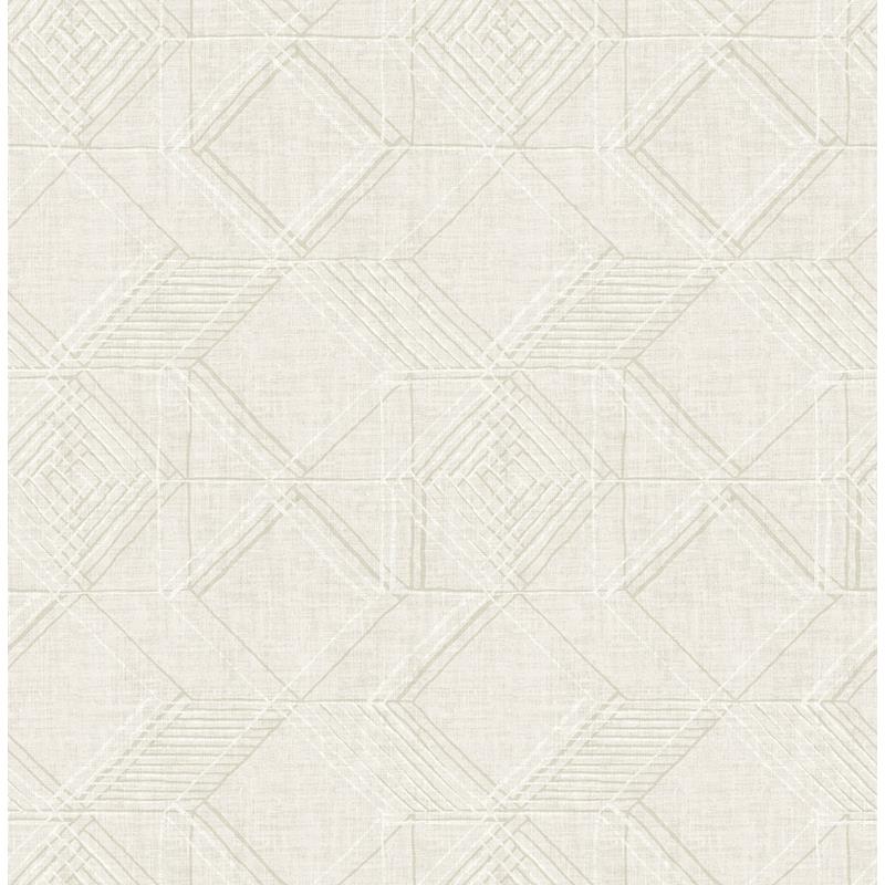 Shop 2969-26019 Pacifica Moki Off-White Lattice Geometric Off-White A-Street Prints Wallpaper