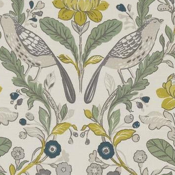 Order F1316/02 Orchard Birds Botanical by Clarke And Clarke Fabric