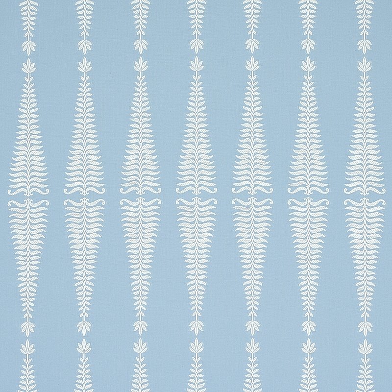 Purchase sample of 2643884 Fern Tree, Ivory and Sky by Schumacher Fabric
