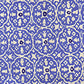 Sample 149-35WP Nitik Ii, Pacific Blue Navy on White by Quadrille Wallpaper