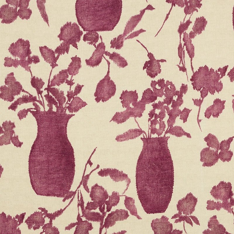 Purchase sample of 176240 Hugo Floral, Fuchsia by Schumacher Fabric