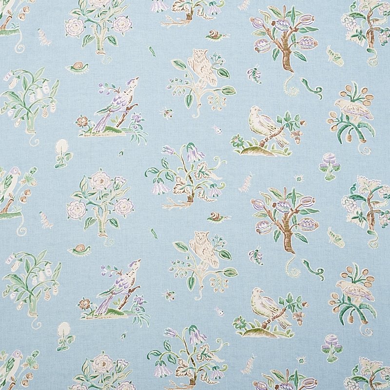 Purchase sample of 176755 Magical Menagerie, Sky by Schumacher Fabric