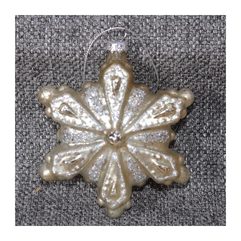 XM4448B Glass Snowflake. Champagne