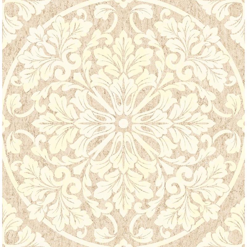 Buy MT81405 Montage Brown Medallion by Seabrook Wallpaper