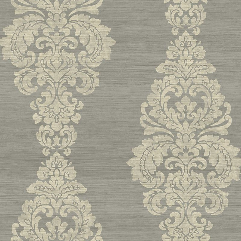 Save DD10507 Patina Scroll Damask by Wallquest Wallpaper