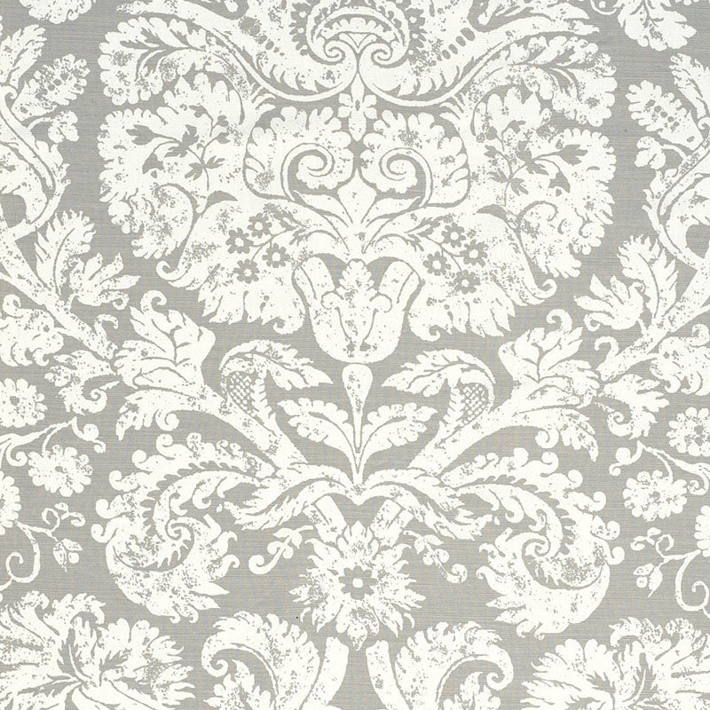 Purchase sample of 174133 Barresa Damask, Pearl by Schumacher Fabric