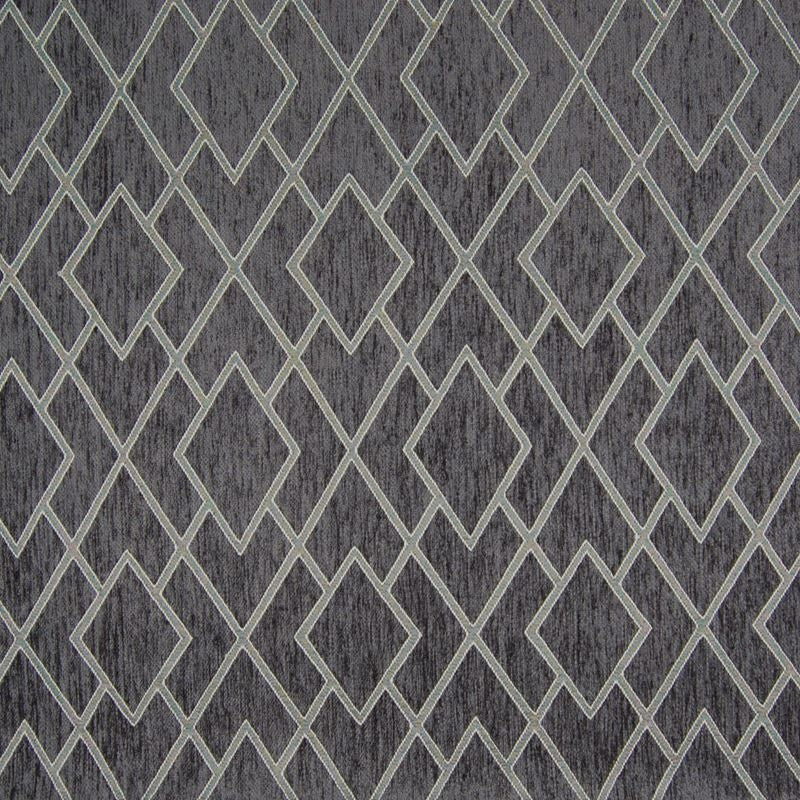 B7498 Charcoal | Diamond, Chenille Woven - Greenhouse Fabric
