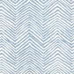 Sample AP303-09 Petite Zig Zag, Slate Blue on Almost White by Quadrille Wallpaper
