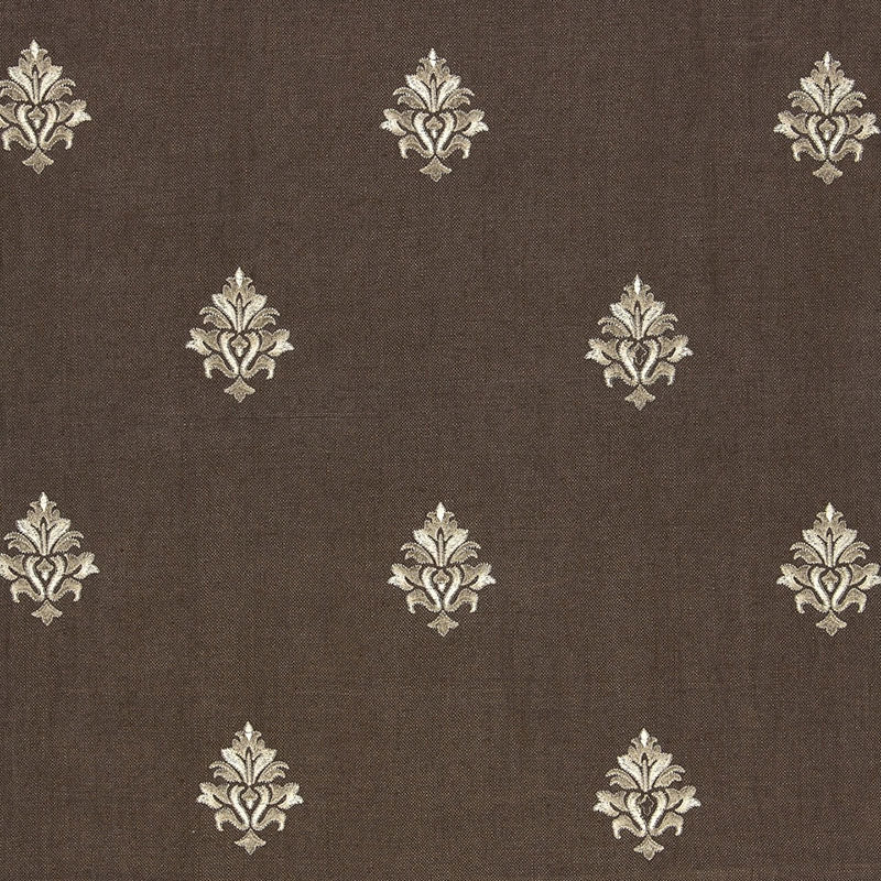 Find 64722 Lorenzo Embroidery Coffee Bean by Schumacher Fabric
