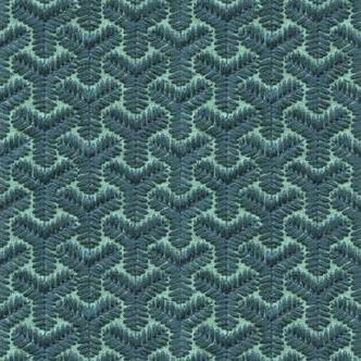 Order GWF-3320.513.0 Chengtudoor Emb Blue Geometric by Groundworks Fabric