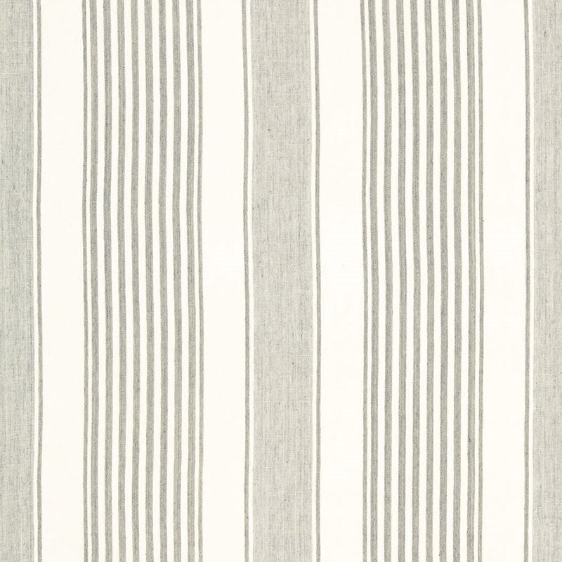 Purchase sample of 66092 Summerville Linen Stripe, Gull by Schumacher Fabric