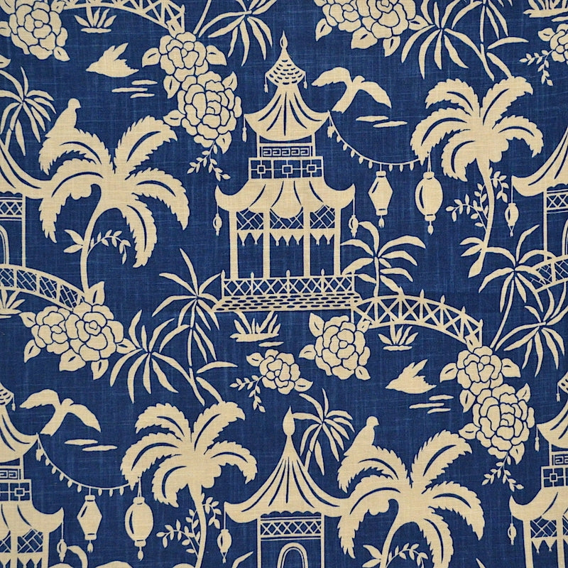 Sample 7581 Rickman Ink Magnolia Fabric