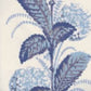 Sample 303303WP Climbing Hydrangea, French Blue on Almost White by Quadrille Wallpaper