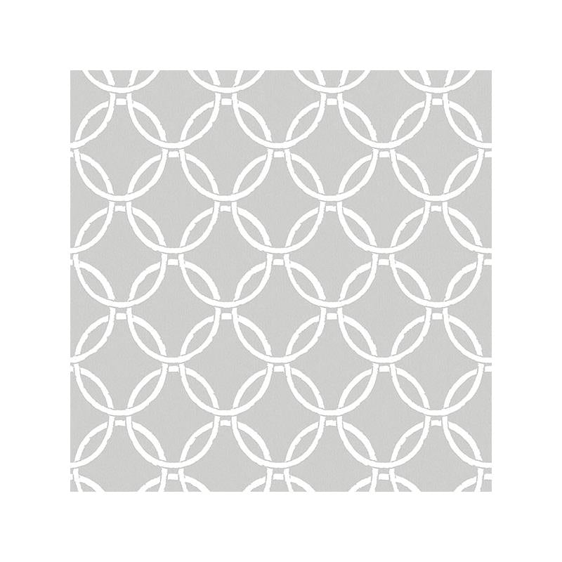 Sample 3122-11030 Flora and Fauna Quelala Grey Ring Ogee by Chesapeake Wallpaper