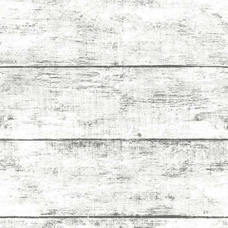 Sample 3124-13971 Thoreau, Cabin White Wood Planks Wallpaper by Chesapeake