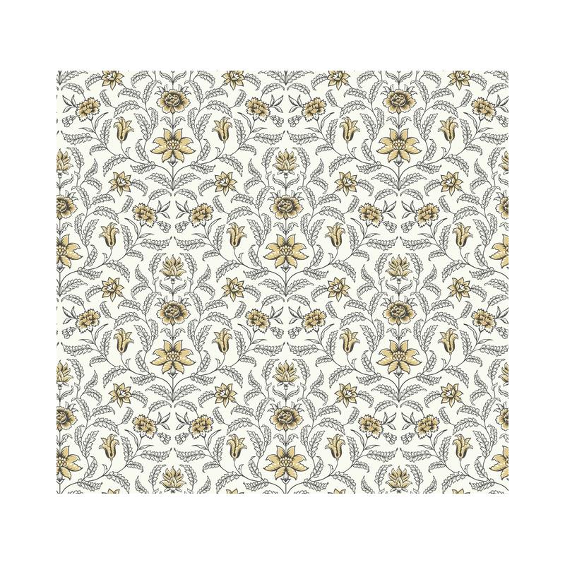 Sample GR5983 Grandmillennial, Vintage Blooms Yellow York Wallpaper