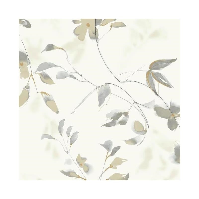 Sample - SO2444 Tranquil, Linden Flower color Tan, Botanical by Candice Olson Wallpaper