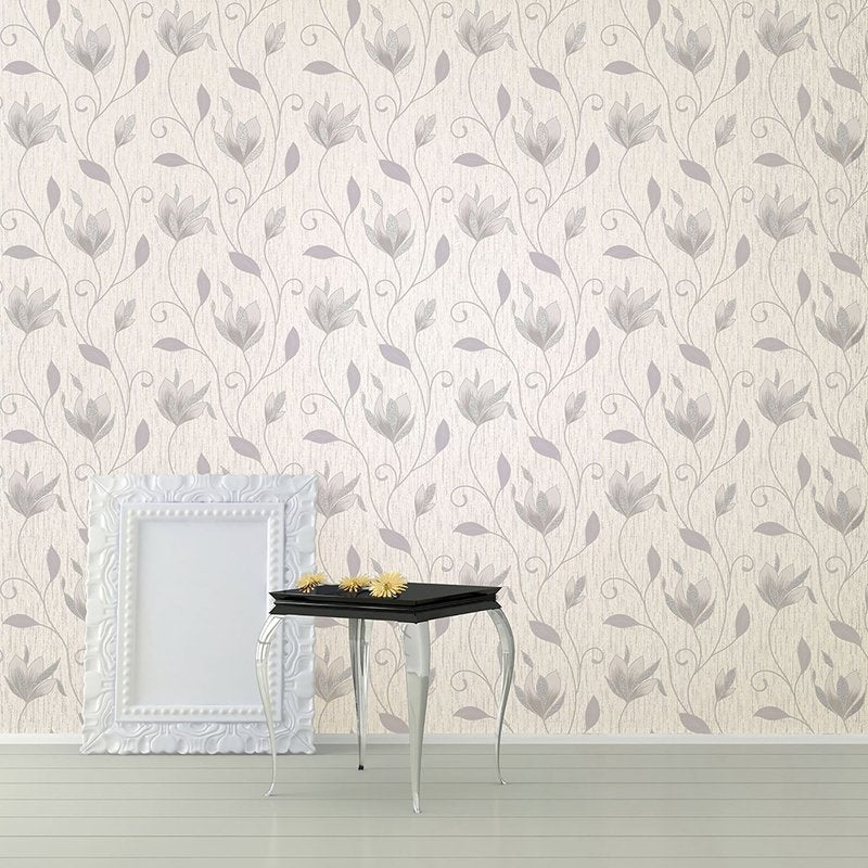 Save 2834-m0852 advantage metallics greys flowers wallpaper advantage Wallpaper
