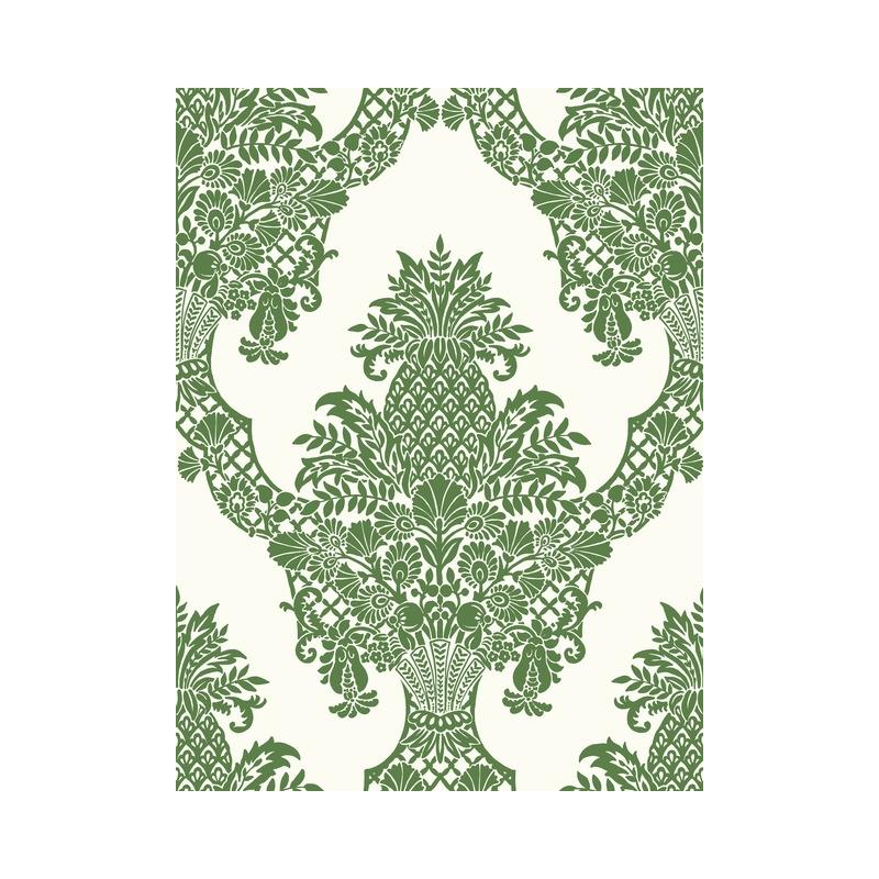 Sample DM4976 Damask Resource Library, Pineapple Plantation by York Wallpaper
